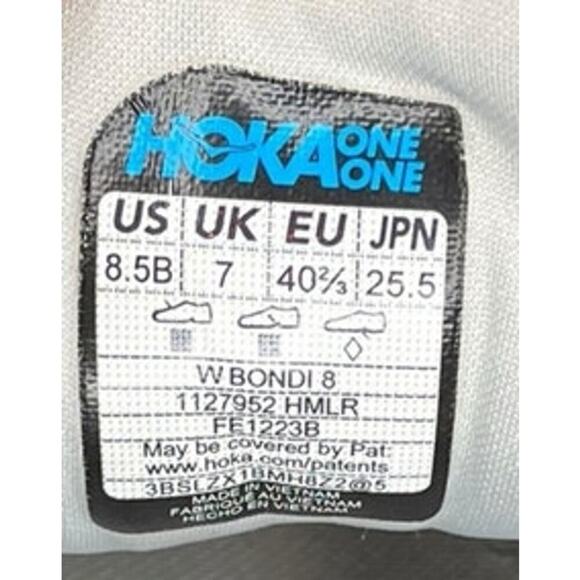 ***SOLD*** Hoka Bondi 8 Running Walk Shoes Size 8.5 Hoka One One Gray - Picture 6 of 6